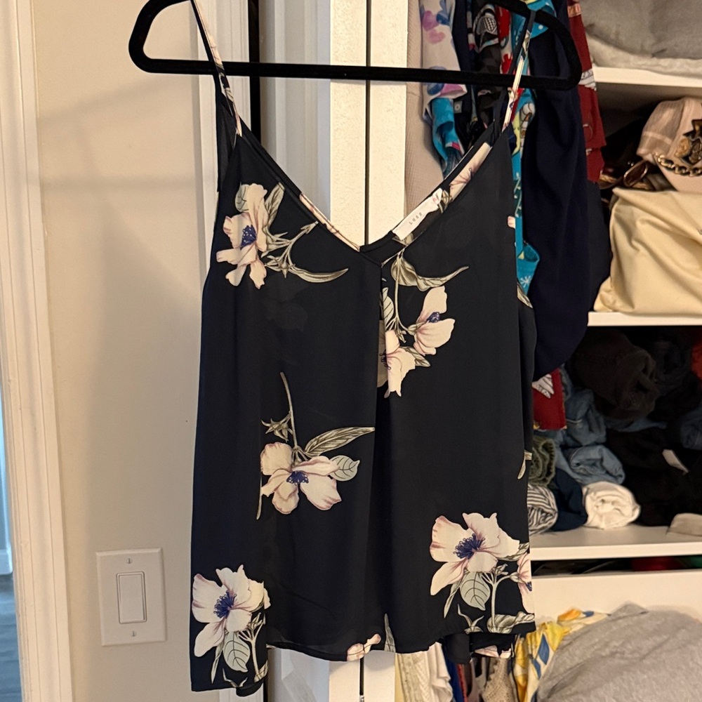 Lush Navy Floral Camisole